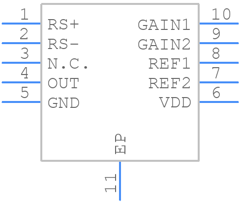 MAX49925ATB/VY+T - Analog Devices - PCB symbol