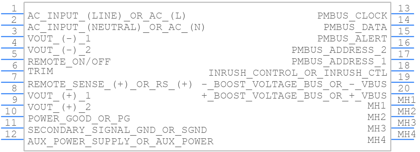 PFH500F-28-100-R - TDK Lambda - PCB symbol