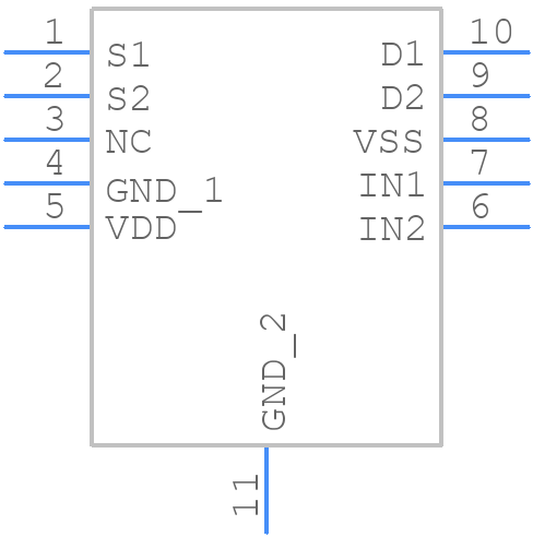 ADG5421BCPZ-RL7 - Analog Devices - PCB symbol