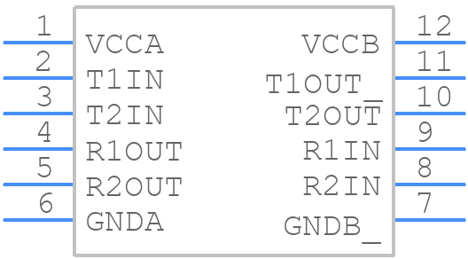 MAX33250EELC+ - Analog Devices - PCB symbol
