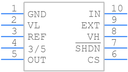 MAX1744AUB+ - Analog Devices - PCB symbol