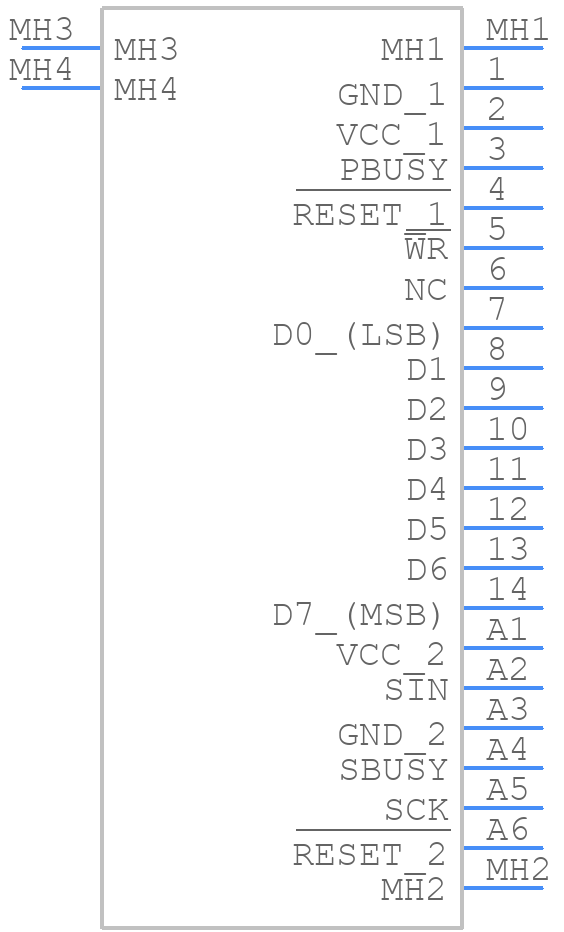 CU22042-Y1A - Noritake - PCB symbol