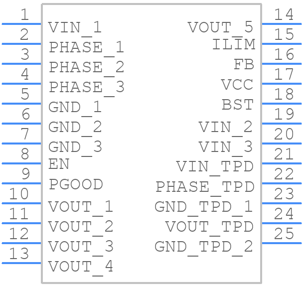 MUN12AD06-SM - Delta Electronics - PCB symbol