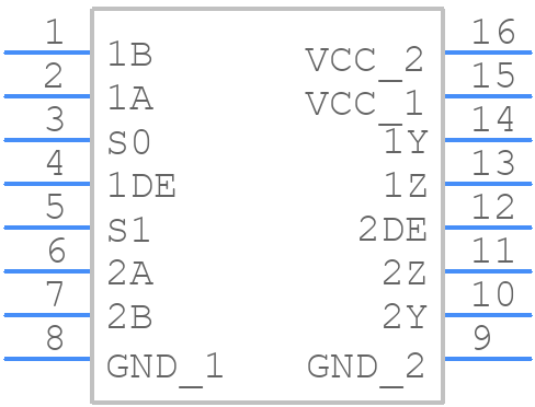 SN65LVDS122DR - Texas Instruments - PCB symbol