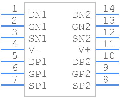 ALD1105PBL - Advanced Linear Devices Inc. - PCB symbol
