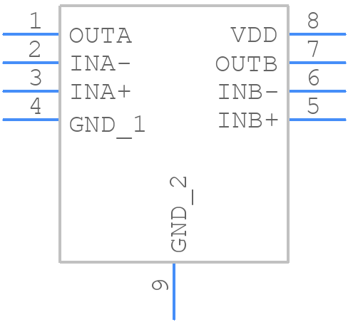 MAX9651ATA+ - Analog Devices - PCB symbol