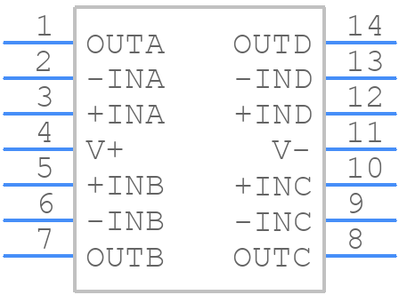 TLV3494AIPWR - Texas Instruments - PCB symbol