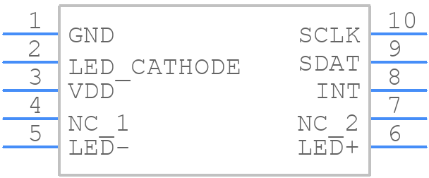 VCNL4200 - Vishay - PCB symbol