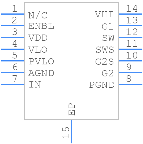 UCC27223PWPG4 - Texas Instruments - PCB symbol