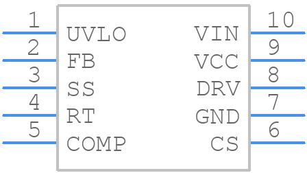 NCP12711ADNR2G - onsemi - PCB symbol
