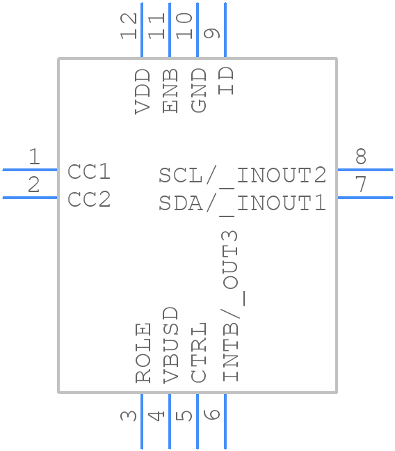WUSB3801Q-12/TR - Will Semiconductor - PCB symbol