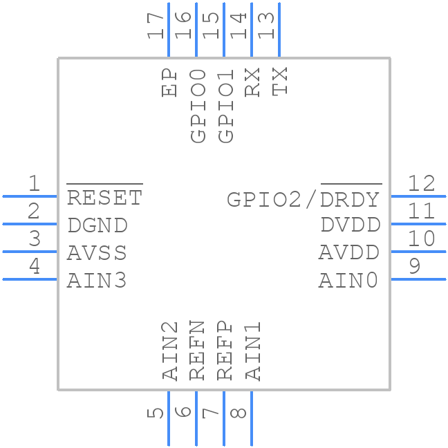 ADS112U04IRTER - Texas Instruments - PCB symbol