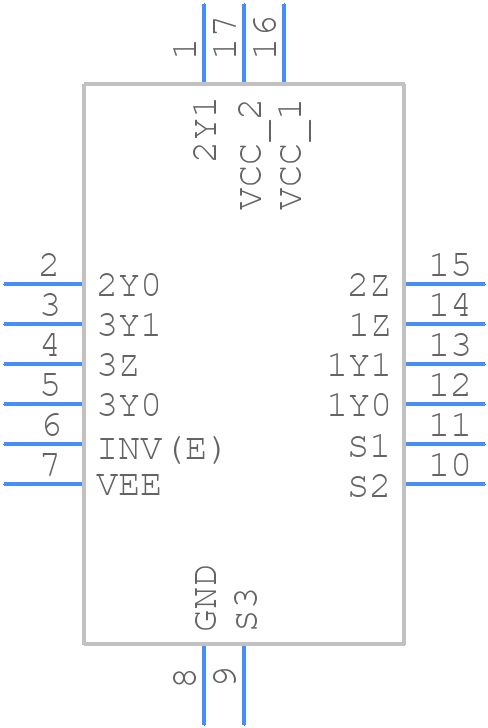 74HC4053BZX - Nexperia - PCB symbol