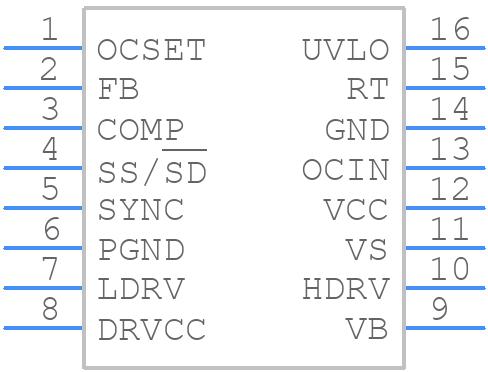 NCP1034 - onsemi - PCB symbol