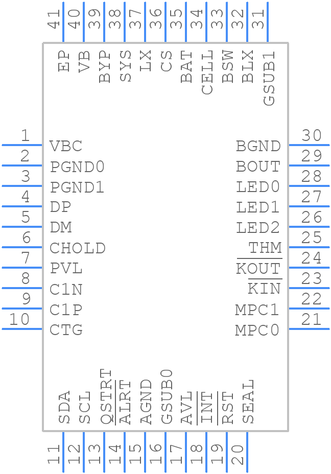 MAX14663ETL+ - Analog Devices - PCB symbol