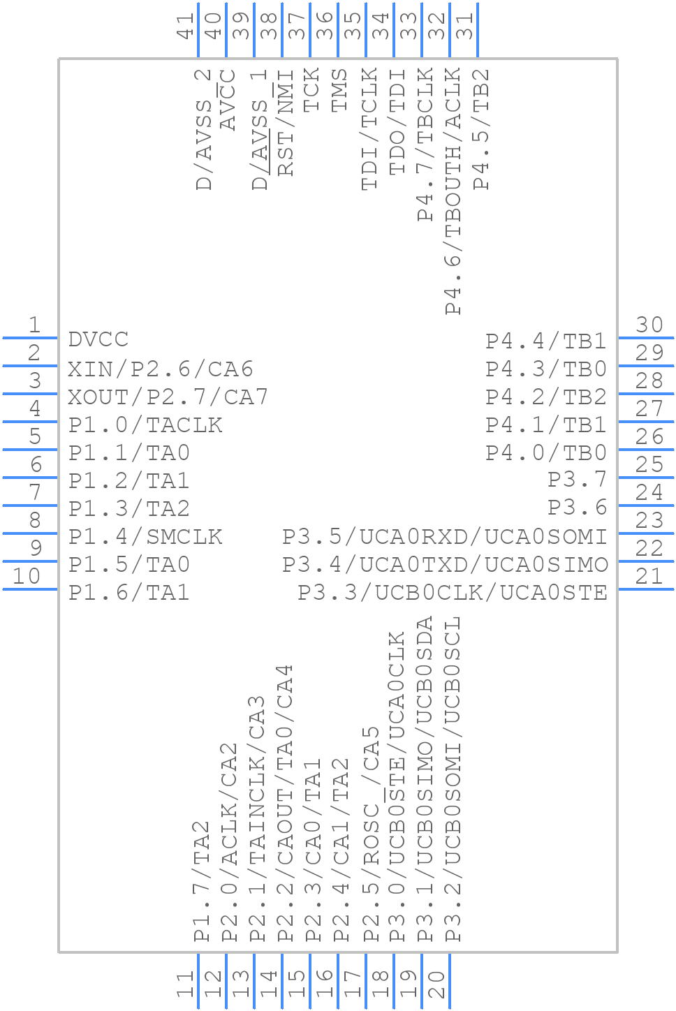 MSP430F2330IRHAR - Texas Instruments - PCB symbol