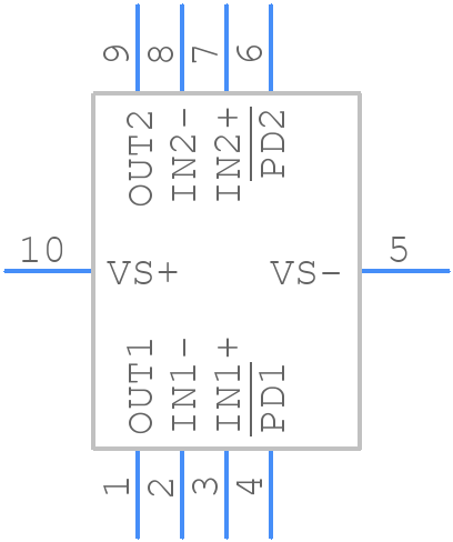 OPA2607SIRUGR - Texas Instruments - PCB symbol