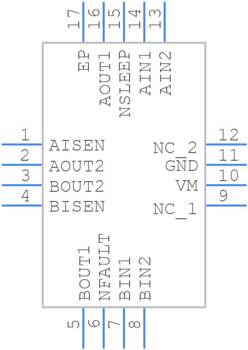 DRV8411RTER - Texas Instruments - PCB symbol