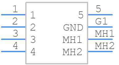 IO-XLR5-F-BH - IO Audio Technologies - PCB symbol