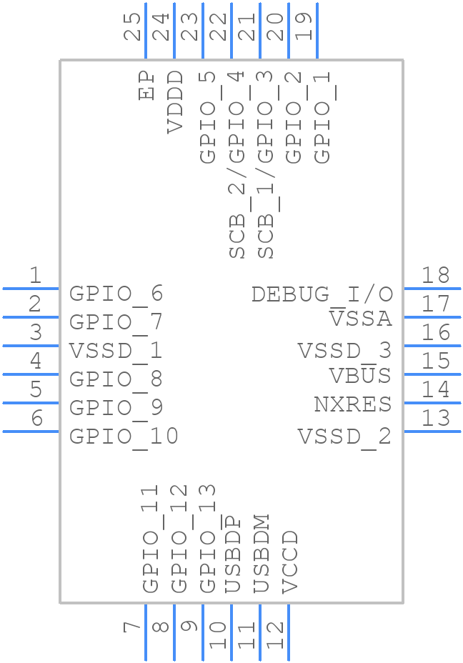 CY7C65210A-24LTXIT - Infineon - PCB symbol