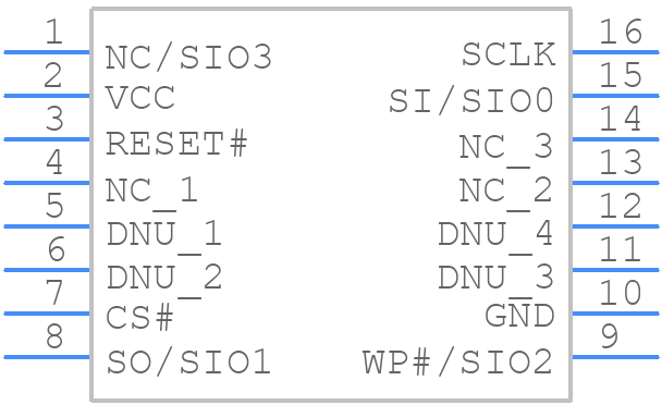 MX66L1G45GMI-08G - Macronix - PCB symbol