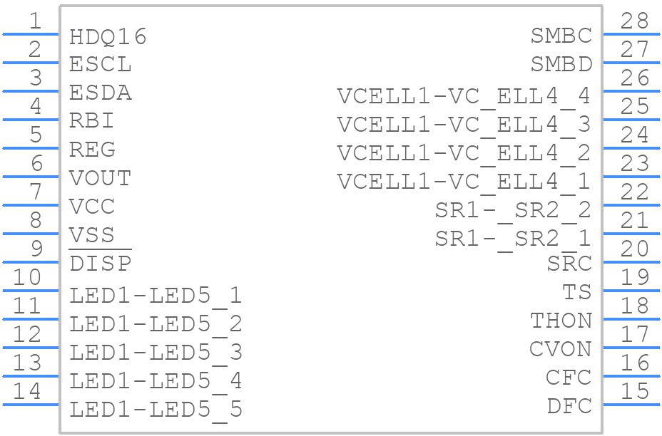 BQ2060ADBQG4 - Texas Instruments - PCB symbol