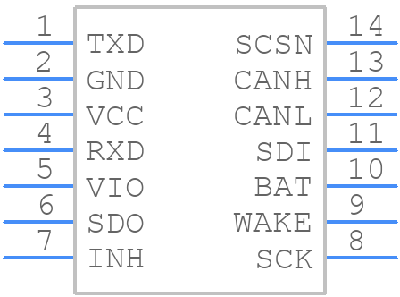 TJA1145T/FDJ - NXP - PCB symbol