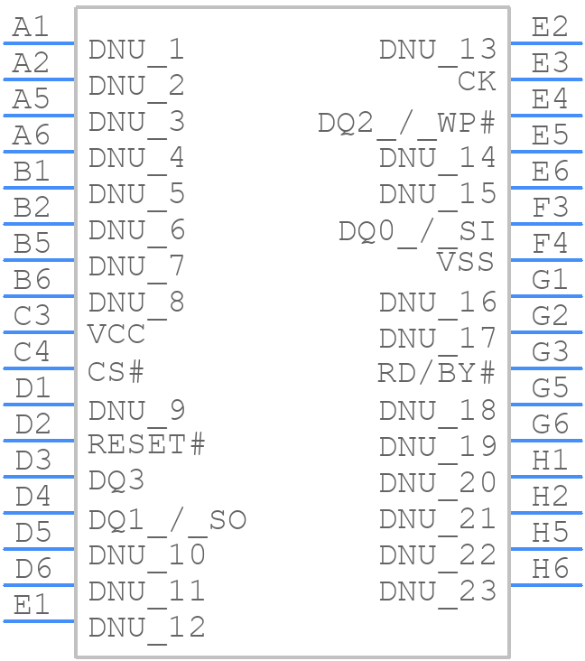 S25FS256TDACHC113 - Infineon - PCB symbol
