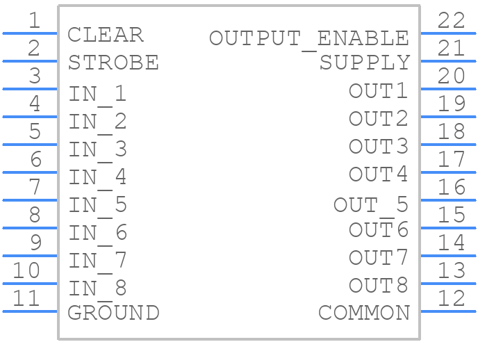 UCN5801A - Allegro Microsystems - PCB symbol