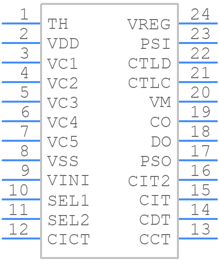 S-8245AAA-FGT1U - ABLIC Inc. - PCB symbol