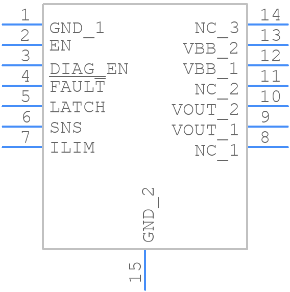 TPS1HC100BQPWPRQ1 - Texas Instruments - PCB symbol