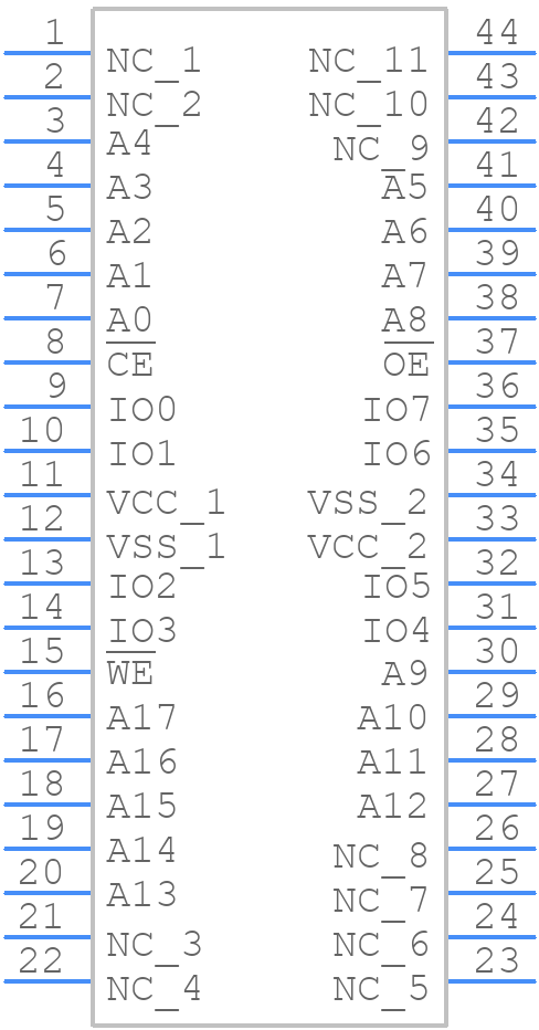 CY7C1010DV33-10ZSXIT - Infineon - PCB symbol