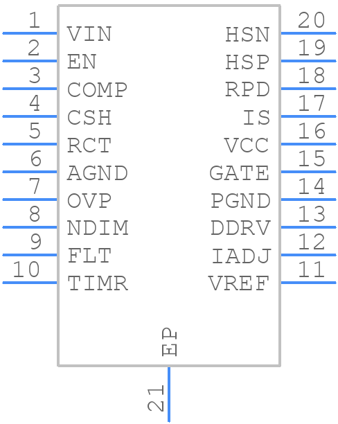 LM3423Q0MHX/NOPB - Texas Instruments - PCB symbol