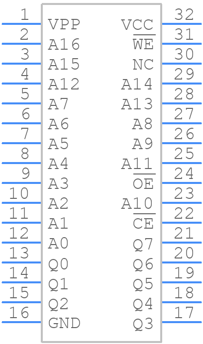 MX28F1000PPC-12C4 - Macronix - PCB symbol