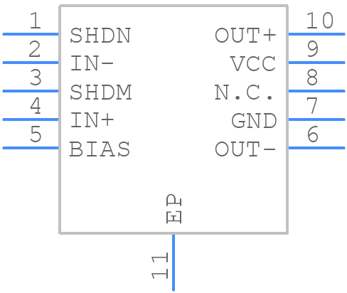MAX9718DEUB+ - Analog Devices - PCB symbol