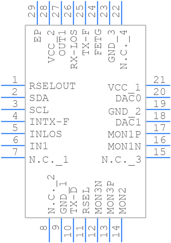 DS1864T+T&R - Analog Devices - PCB symbol