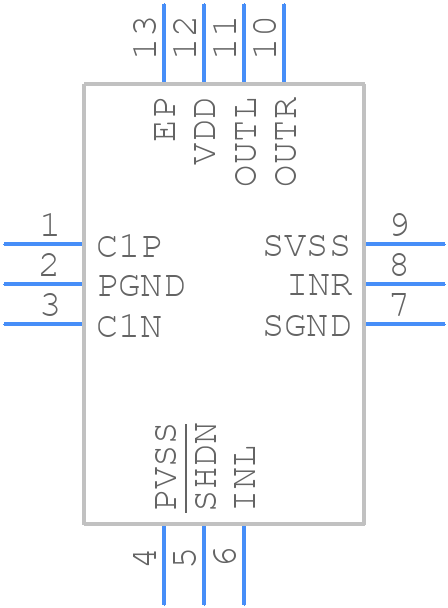 MAX9728AETC+ - Analog Devices - PCB symbol