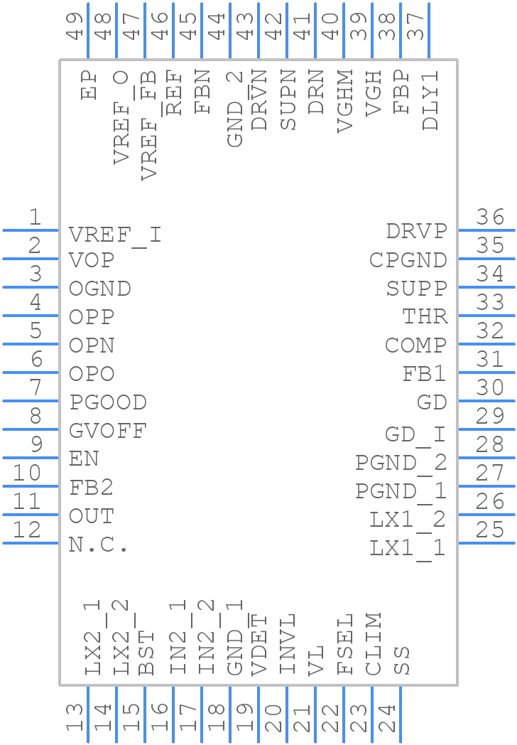 MAX17126AETM+C49 - Analog Devices - PCB symbol