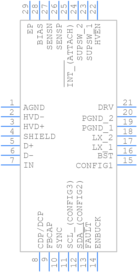 MAX20038ATID/V+ - Analog Devices - PCB symbol