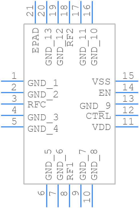 ADRF5023BCCZN-R7 - Analog Devices - PCB symbol