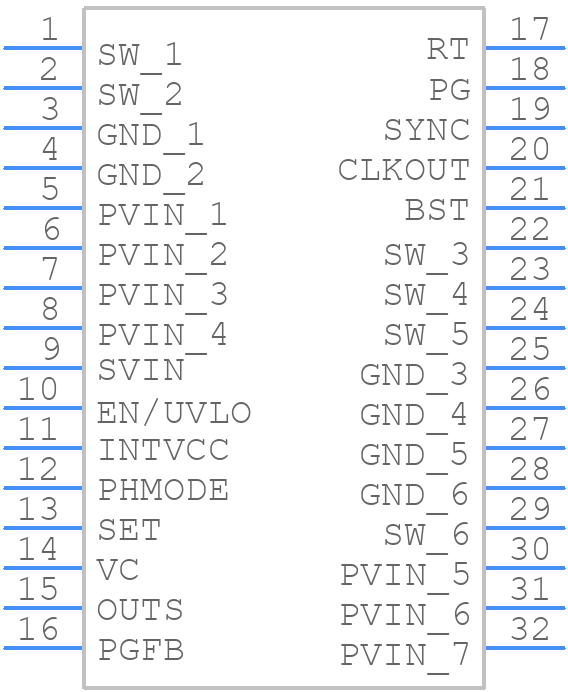 LT8627SPJV#TRMPBF - Analog Devices - PCB symbol