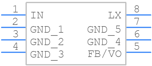 MAX17554BATA+ - Analog Devices - PCB symbol