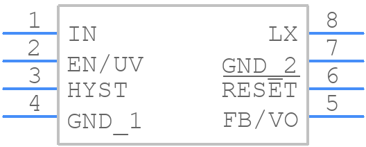 MAX17555BATA+T - Analog Devices - PCB symbol