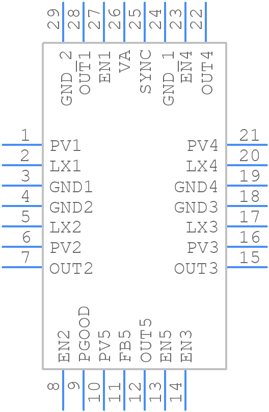 MAX20026ATID/V+ - Analog Devices - PCB symbol