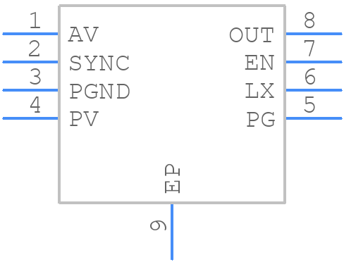 MAX20071ATAA/V+T - Analog Devices - PCB symbol