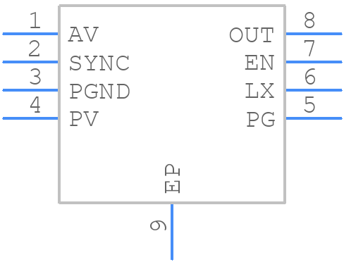 MAX20071ATAB/V+T - Analog Devices - PCB symbol