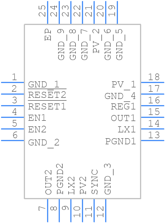 MAX20414ATGA/V+T - Analog Devices - PCB symbol