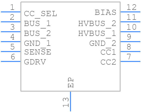 MAX20463AGTCB/V+T - Analog Devices - PCB symbol