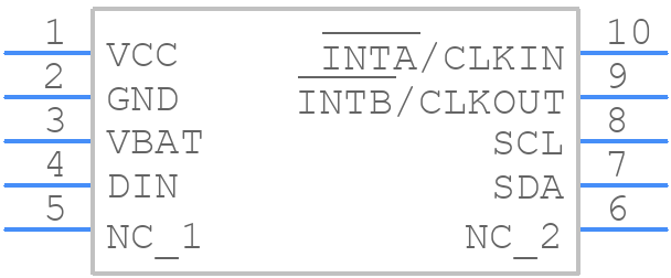 MAX31329NELB+T - Analog Devices - PCB symbol