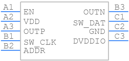 MAX98363CEWL+ - Analog Devices - PCB symbol